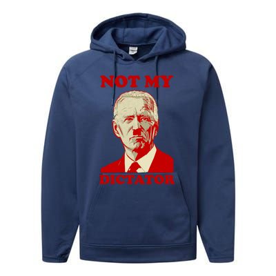 FJB Biden Not My Dictator 1 Performance Fleece Hoodie