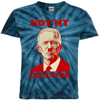 FJB Biden Not My Dictator 1 Kids Tie-Dye T-Shirt