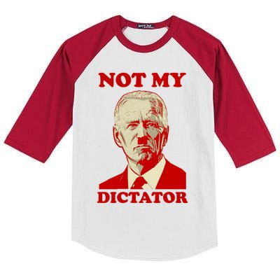 FJB Biden Not My Dictator 1 Kids Colorblock Raglan Jersey