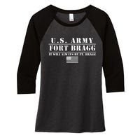 Fort Bragg Nc Basic Training It Will Always Be Ft. Bragg Women's Tri-Blend 3/4-Sleeve Raglan Shirt