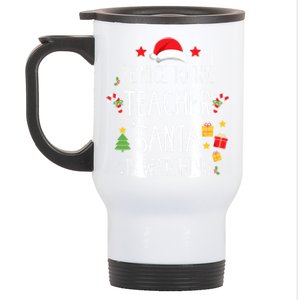 Funny Be Nice Teacher Santa Watching Xmas School Students Gift Stainless Steel Travel Mug