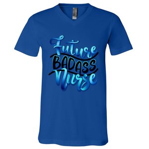 Future Badass Nurse Nursing Student Gift V-Neck T-Shirt