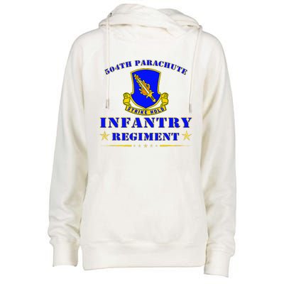 Fort Bragg North Carolina 504th Parachute Infantry Regiment Womens Funnel Neck Pullover Hood