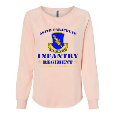 Fort Bragg North Carolina 504th Parachute Infantry Regiment Womens California Wash Sweatshirt