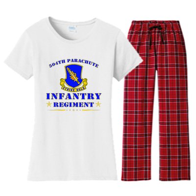 Fort Bragg North Carolina 504th Parachute Infantry Regiment Women's Flannel Pajama Set