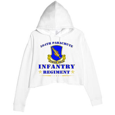 Fort Bragg North Carolina 504th Parachute Infantry Regiment Crop Fleece Hoodie