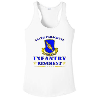 Fort Bragg North Carolina 504th Parachute Infantry Regiment Ladies PosiCharge Competitor Racerback Tank