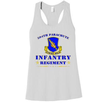 Fort Bragg North Carolina 504th Parachute Infantry Regiment Women's Racerback Tank