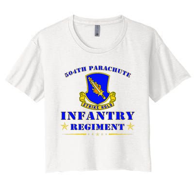 Fort Bragg North Carolina 504th Parachute Infantry Regiment Women's Crop Top Tee