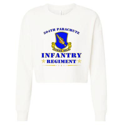 Fort Bragg North Carolina 504th Parachute Infantry Regiment Cropped Pullover Crew