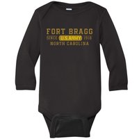 Fort Bragg North Carolina Nc Veteran 82nd Airborne Army Baby Long Sleeve Bodysuit