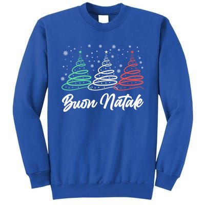 Funny Buon Natale Italy Pride Xmas Holiday Italian Christmas Gift Tall Sweatshirt