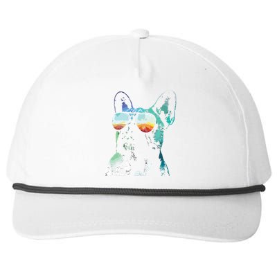 French Bulldog Neon Dog Shirts Snapback Five-Panel Rope Hat