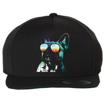 French Bulldog Neon Dog Shirts Wool Snapback Cap