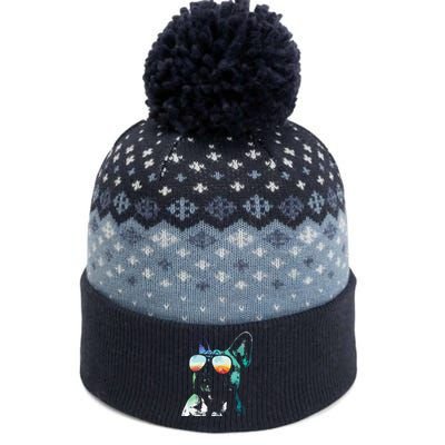 French Bulldog Neon Dog Shirts The Baniff Cuffed Pom Beanie