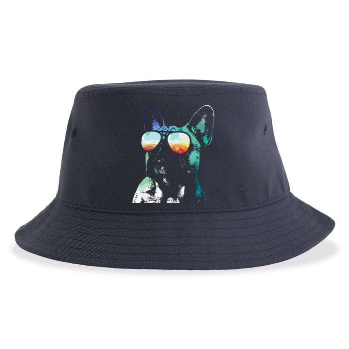 French Bulldog Neon Dog Shirts Sustainable Bucket Hat