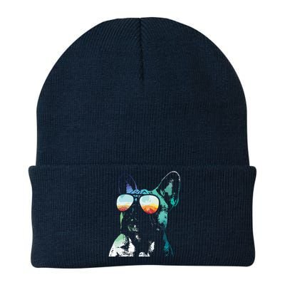 French Bulldog Neon Dog Shirts Knit Cap Winter Beanie