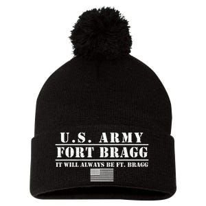 Fort Bragg Nc Basic Training It Will Always Be Ft. Bragg Pom Pom 12in Knit Beanie