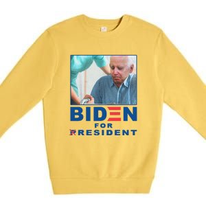 Funny Biden Nursing Biden For Resident Gift Premium Crewneck Sweatshirt