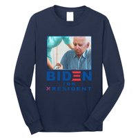 Funny Biden Nursing Biden For Resident Gift Long Sleeve Shirt