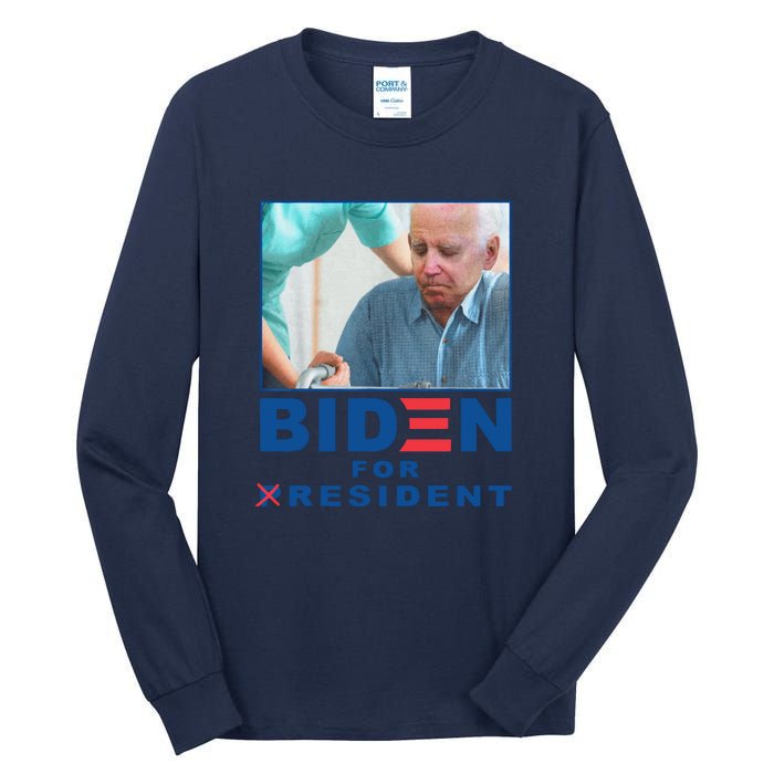 Funny Biden Nursing Biden For Resident Gift Tall Long Sleeve T-Shirt