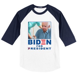 Funny Biden Nursing Biden For Resident Gift Baseball Sleeve Shirt