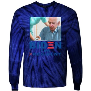 Funny Biden Nursing Biden For Resident Gift Tie-Dye Long Sleeve Shirt