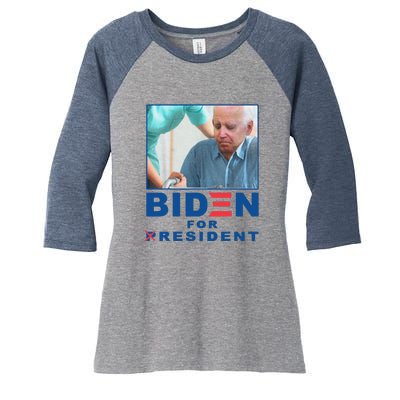 Funny Biden Nursing Biden For Resident Gift Women's Tri-Blend 3/4-Sleeve Raglan Shirt