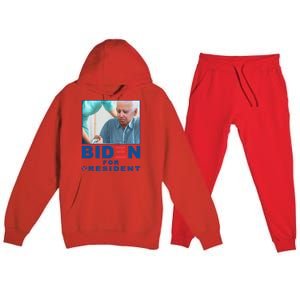 Funny Biden Nursing Biden For Resident Gift Premium Hooded Sweatsuit Set