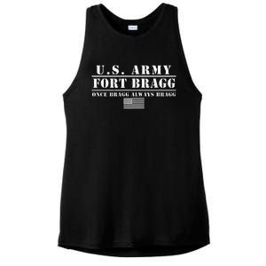 Fort Bragg Nc Basic Training Once Bragg Always Bragg Ladies PosiCharge Tri-Blend Wicking Tank