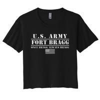 Fort Bragg Nc Basic Training Once Bragg Always Bragg Women's Crop Top Tee