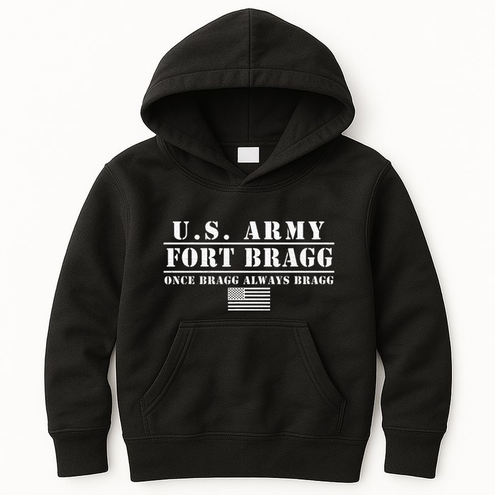 Fort Bragg Nc Basic Training Once Bragg Always Bragg Kids Hoodie