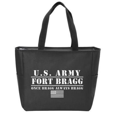 Fort Bragg Nc Basic Training Once Bragg Always Bragg Zip Tote Bag