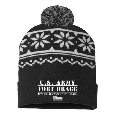 Fort Bragg Nc Basic Training It Will Always Be Ft Bragg USA-Made Snowflake Beanie