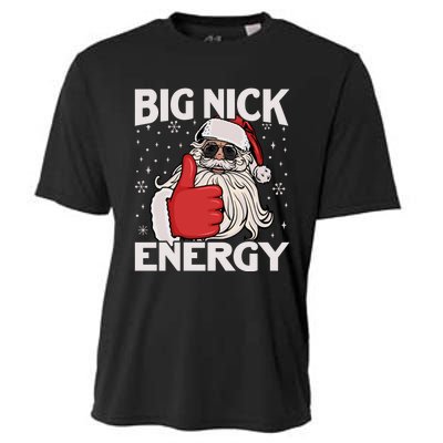 Funny Big Nick Energy Santa Xmas Christmas Long Sleeve Cooling Performance Crew T-Shirt