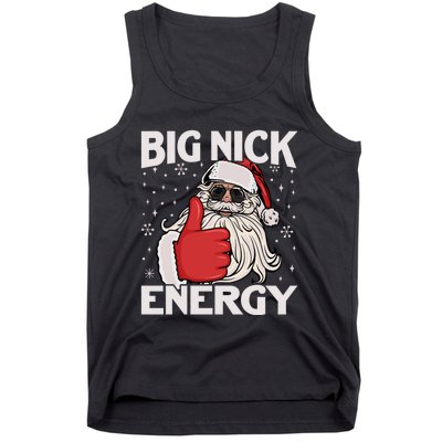 Funny Big Nick Energy Santa Xmas Christmas Long Sleeve Tank Top