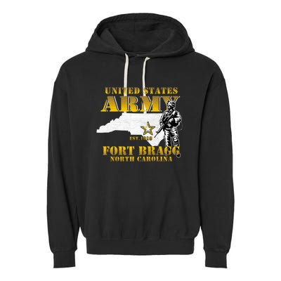 Fort Bragg North Carolina Nc Army Base Army Basic Training Garment-Dyed Fleece Hoodie