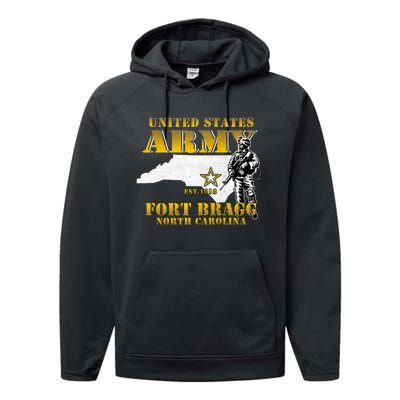 Fort Bragg North Carolina Nc Army Base Army Basic Training Performance Fleece Hoodie