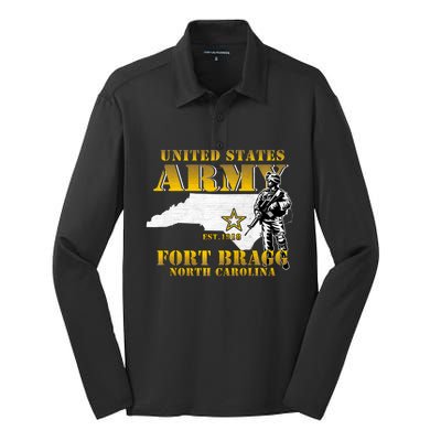 Fort Bragg North Carolina Nc Army Base Army Basic Training Silk Touch Performance Long Sleeve Polo