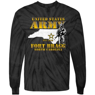 Fort Bragg North Carolina Nc Army Base Army Basic Training Tie-Dye Long Sleeve Shirt