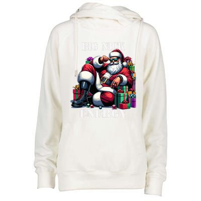 Fun Big Nick Energy Funny Santa Claus Christmas Xmas Cool  Womens Funnel Neck Pullover Hood