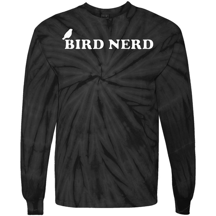 Funny Bird Nerd For Bird Watchers Tie-Dye Long Sleeve Shirt