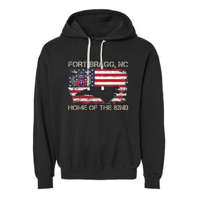 Fort Bragg NC Home Of The 82nd Airborne Veterans Day Garment-Dyed Fleece Hoodie