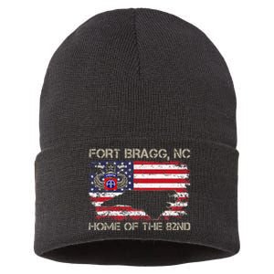 Fort Bragg NC Home Of The 82nd Airborne Veterans Day Sustainable Knit Beanie