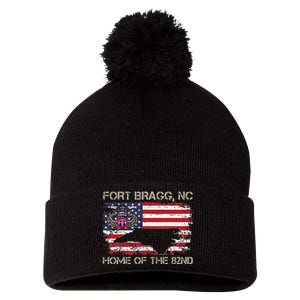 Fort Bragg NC Home Of The 82nd Airborne Veterans Day Pom Pom 12in Knit Beanie