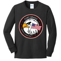 Fort Bragg Nc North Carolina Kids Long Sleeve Shirt