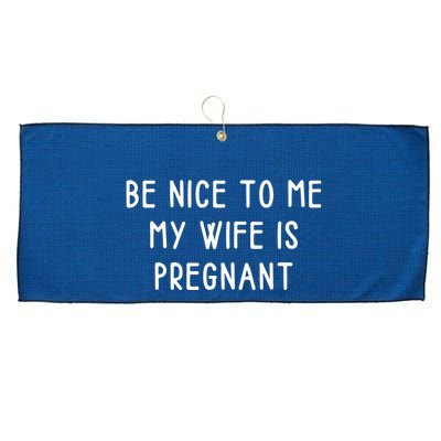 Funny Be Nice To Me Large Microfiber Waffle Golf Towel