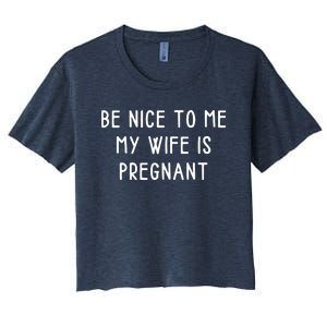 Funny Be Nice To Me Women's Crop Top Tee