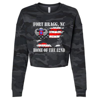 Fort Bragg NC Home Of The 82nd Airborne Veterans Day Cropped Pullover Crew