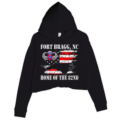 Fort Bragg NC Home Of The 82nd Airborne Veterans Day Crop Fleece Hoodie